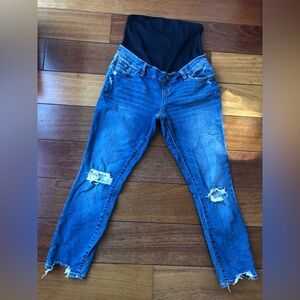 Abercrombie & Fitch Blue Ankle Maternity Jeans